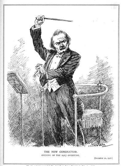 Lloyd George as the New Conductor of the Coalition Government, December 1916 by Leonard Raven Hill